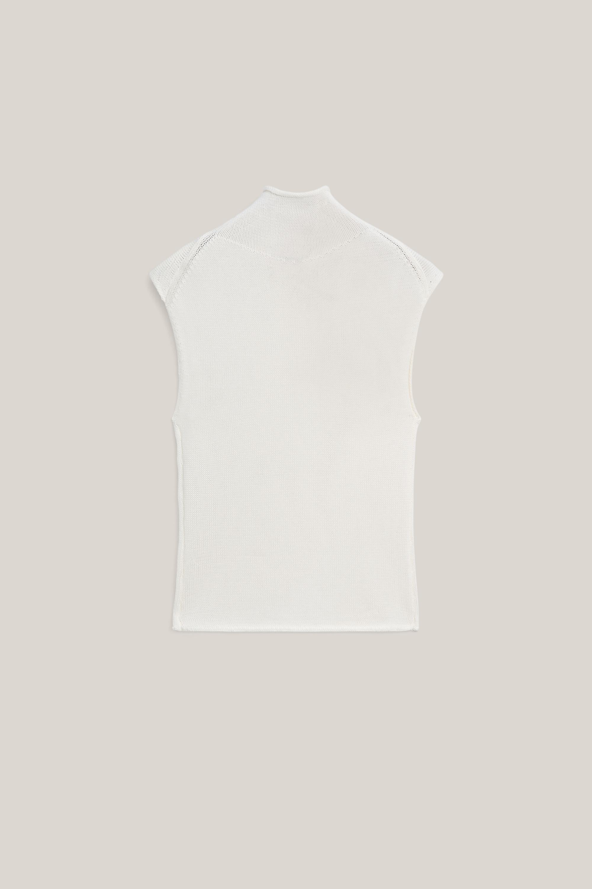 Knit cotton and silk mock turtleneck top - LIMITED EDITION
